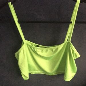 Green crop top
